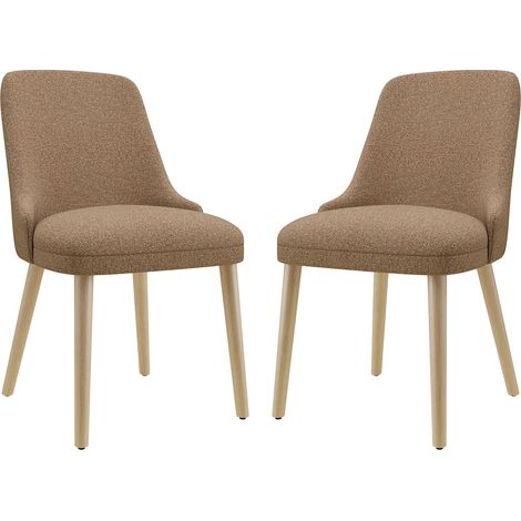 Smartue  Sedie da pranzo set da 2 con schienale alto – Stile Vintage Chic, seduta confortevole, ideali per cucina e sala da pranzo, Marrone