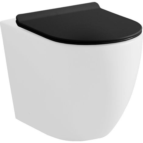 Copriwc a sgancio rapido originale in termoindurente ultraslim soft-close nero opaco Tokyo (1/5)