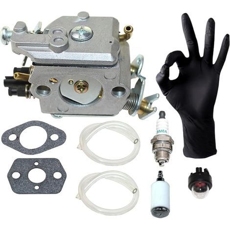 Lot de 2 kits carburateur C1Q-EL24 compatible avec débroussailleuses Husqvarna 123C/123L/223L/223R/322C/322L/322R/322T/323C/323E/323L/323R/325C/325E/325H/3 (1/4)