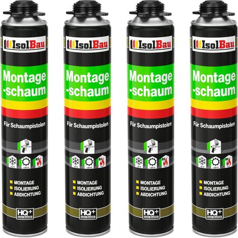 Bauschaum Pistolenschaum Montageschaum PU Schaum 4 x 750 ml Fensterschaum (1/5)