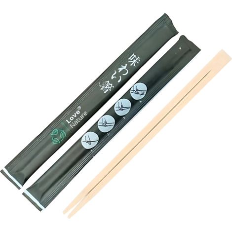 Bambus-Essstäbchen für Sushi 4,5 mm x 21 cm - 100 Stück. (1/5)