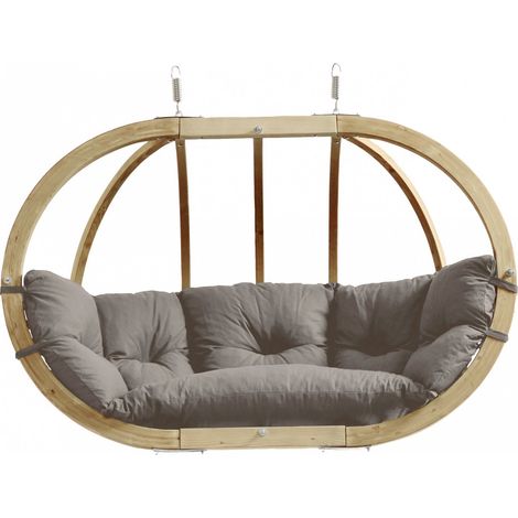 AMAZONAS Mehrpersonen Hängesessel Globo Royal Chair Taupe inkl. Sitzkissen und zwei Spiralfedern (1/6)