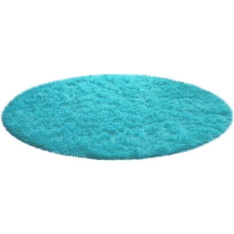 Tapis de bain doux et antidérapant, tapis rond en peluche bleu roi, convenant aux salles de bain, chambres et salons – un complément parfait à votre décoration intérieure (1/5)