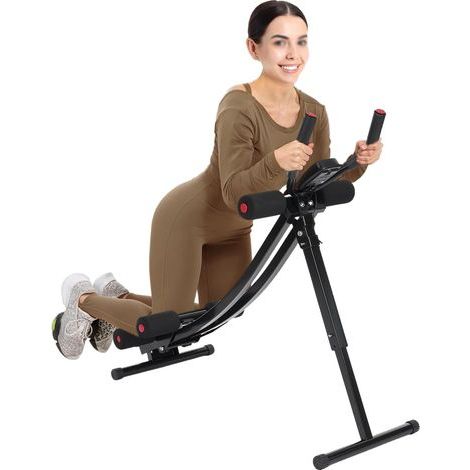 Appareil d'entraînement abdominaux pliable - 90 x 40 x 88 cm - Appareil d'entraînement abdominaux pliable - Pour les mamans assises après l'accouchement, noir (1/5)
