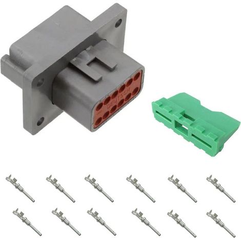 Kit connettore serie DT maschio femmina 12 vie da pannello