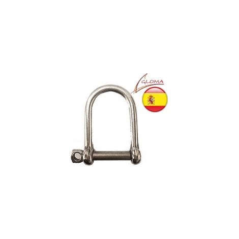 Manille droite large inox A4 gloma - Diamètre: 10