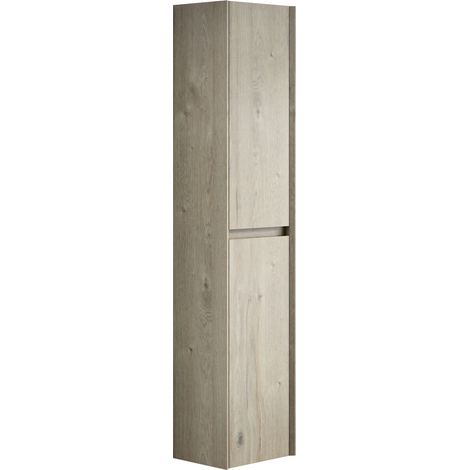 Meuble de salle de bain mural étroit, armoire de rangement 2 portes avec étagères réglables, format 140 cm pour petits espaces, CHICFURN (1/5)