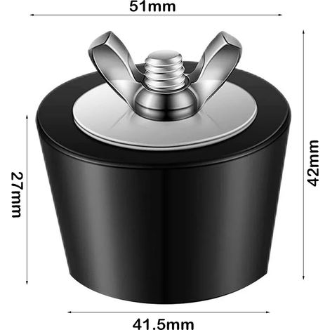 Accessoires de piscine (51 mm) 1 pièce Bouchon d'hivernage de piscine en caoutchouc noir de haute qualité avec vis en acier inoxydable Bouchon d'expansion d'hiver noir Bouchons de piscine (1/5)