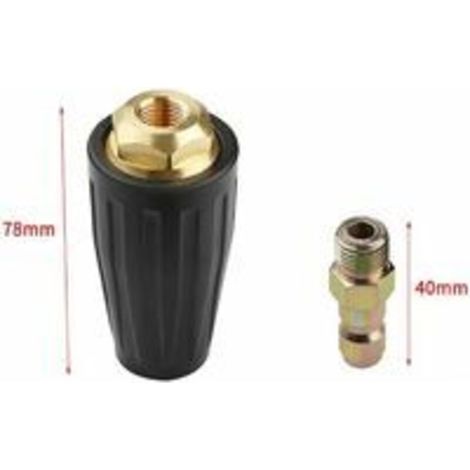 Ugello di pulizia a turbina rotante a 360° con attacco rapido per idropulitrice ad alta pressione (nero - 3000) (1/3)