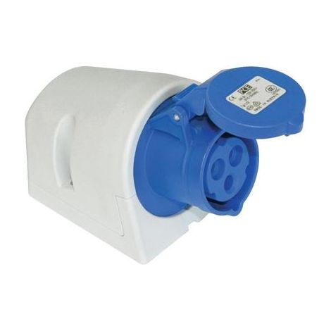 Enchufe fijo 16A 3P 230V azul IP44 113-6