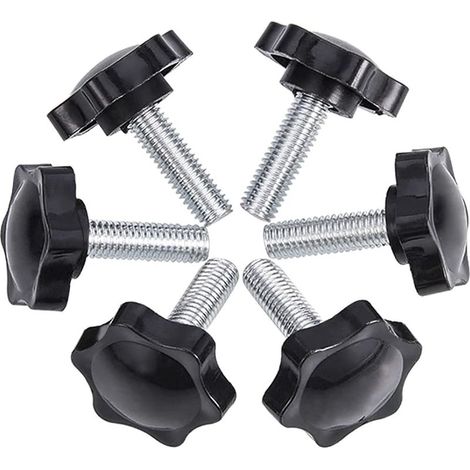 M8x25mm Vis de pouce, étoile en plastique moletées Bouton de serrage à vis Thumbscrew(20pcs) (1/5)