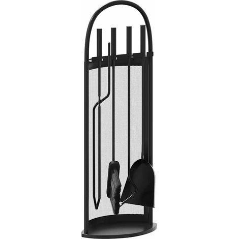 vidaXL Juego de herramientas para chimenea de 5 piezas, 23 x 15 x 66 cm, acero (1/2)