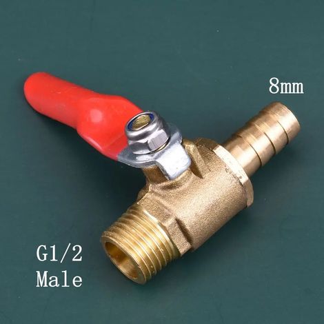 (14-Autres) Robinets à bille en laiton avec filetage G1/8 - G3/8 et raccords à barbes de 8 à 10 mm pour des connexions de plomberie polyvalentes (1/5)