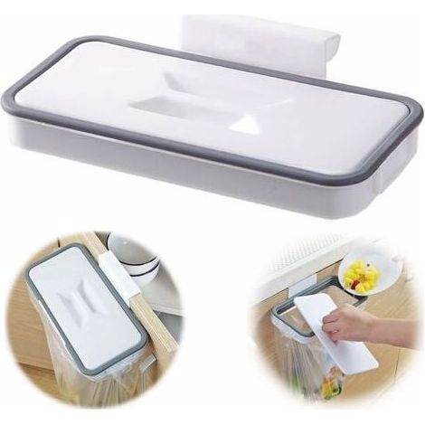 Support pour Sac Poubelle avec Clip de Fixation pour tiroir/Porte/Meuble, idéal pour Camping-Car, Voyages, Maison, Cuisine, tri sélectif Product Name