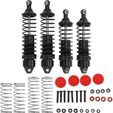 Amortisseurs avant/arrière en aluminium 4 pièces pour TRAXXAS SLASH 1/10 RC voiture, ressorts noirs amortisseurs accessoires (1/5)