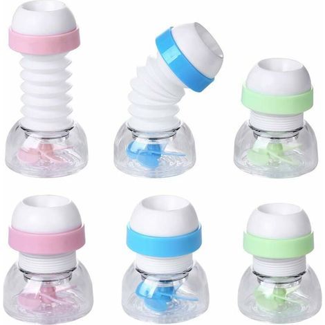 Économiseur D'eau Filtre Pulvérisateur, 6 Pièces Tête Embout à Économie d'Eau, Tête Robinet Mobile 360 Degrés, Tête Robinet Cuisine, pour la Cuisine, la Salle de Bain et la Douche (1/5)