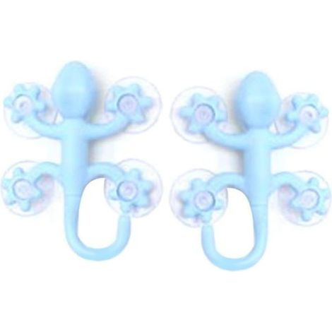 Kleiderhaken für Kinder, 2 Stück, Wandhaken in Gecko-Form mit 4 Saugnäpfen für Kinderzimmer, Schlafzimmer, Schlüssel, Regenschirm, Handtuch, Kappe, Kleiderhalter