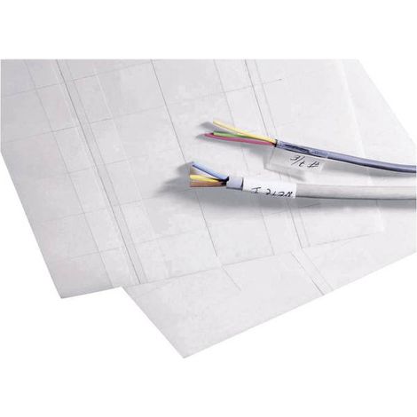 TE Connectivity 5-1768016-7 Etichetta per cavi BKM 75 x 23 mm Colore campo di marcatura: Bianco Numero di etichette: 20