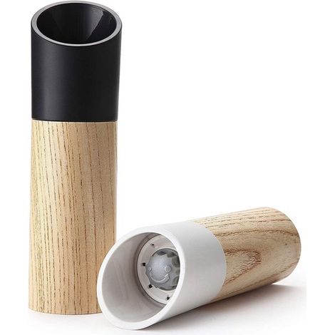 Set di macina sale e pepe in legno, composto da 2 pezzi. (1/5)