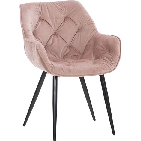 Tocador silla salón oficina acolchado cómodo y moderno acolchado terciopelo rosa FAL10528