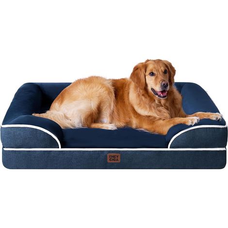 Hundebett Orthopädisches Memory L 112 x B 81 x H 17.5 cm Marineblau (1/5)
