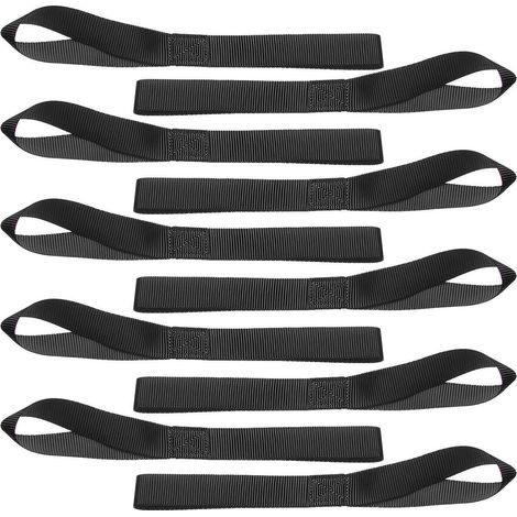 10x Zurrschlaufen 30cm Schwarz 1000kg Arbeitslast für Motorrad & Fahrrad