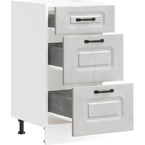Mobile da cucina Kalmar pratico contenitore dimensioni 40 x 46 x 81,5 cm stile moderno legno composito grigio cemento 020050476