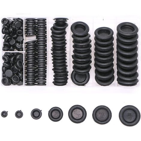 170 Pcs Bouchons en Caoutchouc, Oeillet en Caoutchouc avec Boîte de Rangement (1/5)