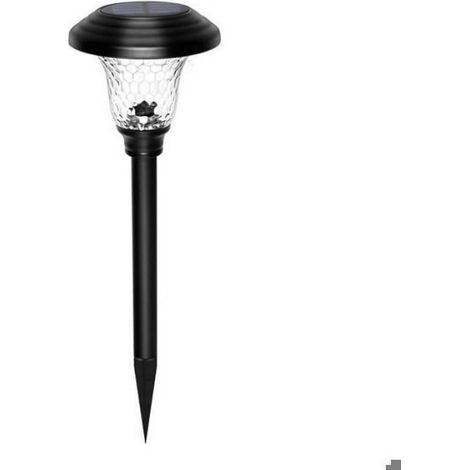 Lampe Solaire Exterieure - Verre Et Acier Inoxydable - IP65 Etanche - 10 Lm - 10 A 12 H Autonomie - 600 MAh - Pour Jardin Terrasse Pelouse - Lot De 1 (1/4)