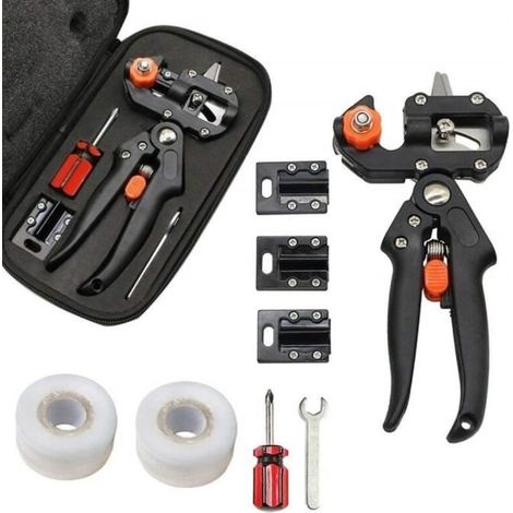 (Black) Garden Pruner Plant Scissors Grafting Scissors for Cutting Branches 3 Blades between 5 and 12mm Type U, Type V, Type Ω (1/4)