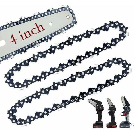 Paquete de 2 cadenas para motosierra, cadenas de repuesto, para motosierras, compatibles con todas las minimotosierras de 4 pulgadas. (1/4)