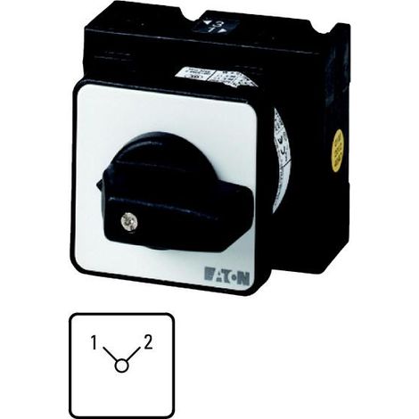Inverseurs Contacts: 2 32 A plastron: 1-2 90 ° à accrochage encastré 000038108 EATON T3-1-8220/E