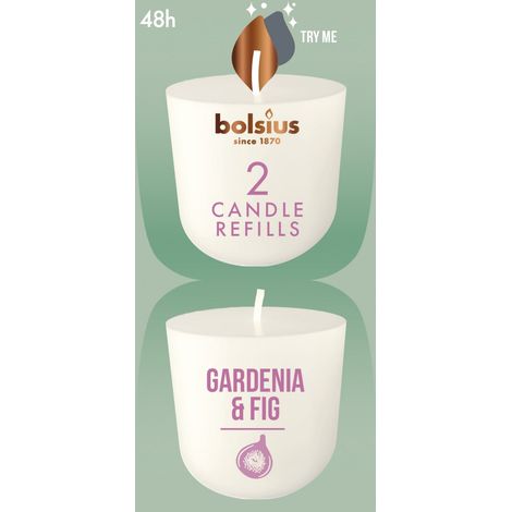 Bolsius Cleanlight Duft-Nachfüller 2er Pack gardenia & feige Duftkerze