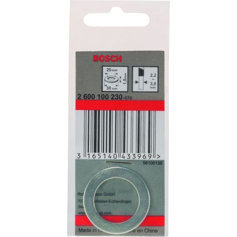 Anillo reductor hojas sierra circular 30 x 20 x 18 mm BOSCH 2600100230