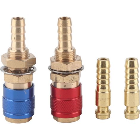 Adaptateur de gaz refroidi à l'eau, connecteur rapide portable en laiton avec fiche pour torche de soudage PTA DB MIG TIG. (1/5)