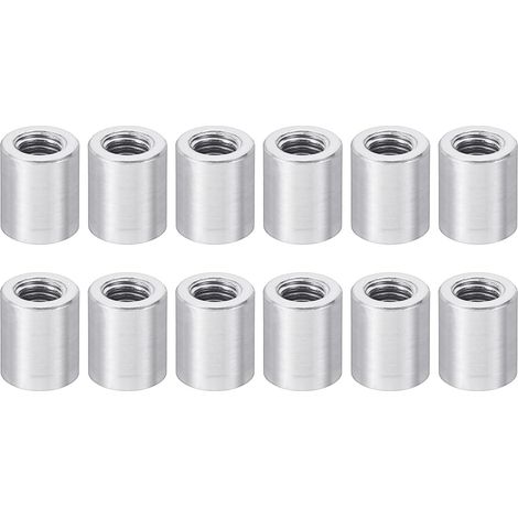12Pcs Entretoise Filetée M3 en Aluminium 3x5x6mm Argent Métallisé (1/5)
