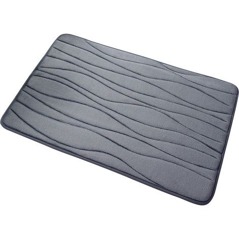 Tapis de salle de bain extra doux et super absorbant, tapis de bain antidérapant pour sol de salle de bain, tapis de bain lavable en machine, tapis de bain, 40 x 60 cm (1/5)