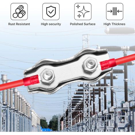 Connecteurs de Clôture Électrique,Connecteur Renforcé pour Clôture Électrique Outils et Bricolage pour Jardin Terrasse Pelouse Accessoires Maison Abri Garage (1/4)