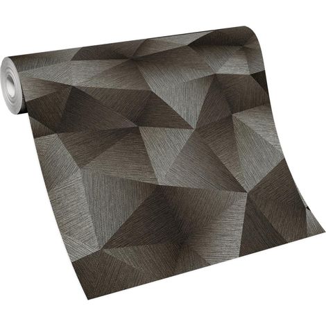 Papier peint imitation bois moderne gris foncé Tapisserie bois chambre adulte & salon Papier peint intissé salle de bain & couloir (1/5)