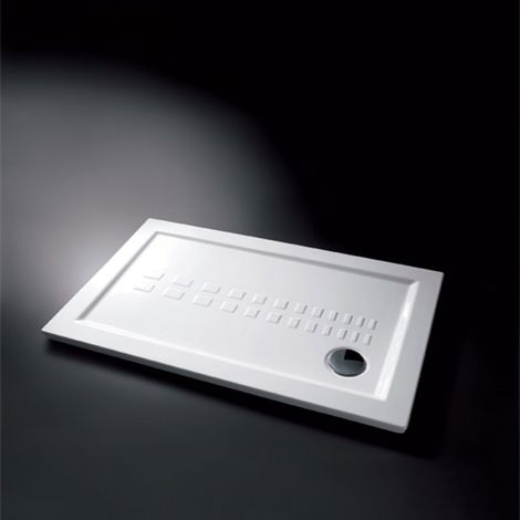 Piatto doccia 80x120 h.5,5 in ceramica bianco lucido Ito di (1/5)