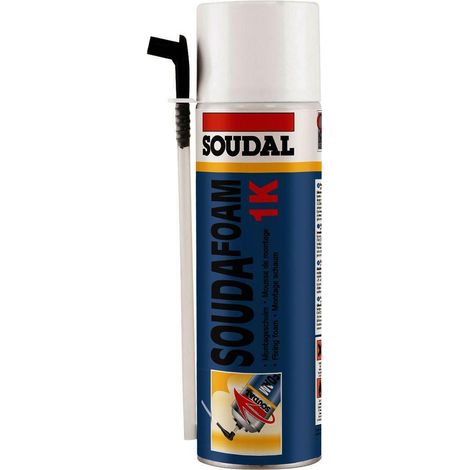 Soudal Soudafoam 1K mousse expansive PU manuelle pour isolation et remplissage 500 ml