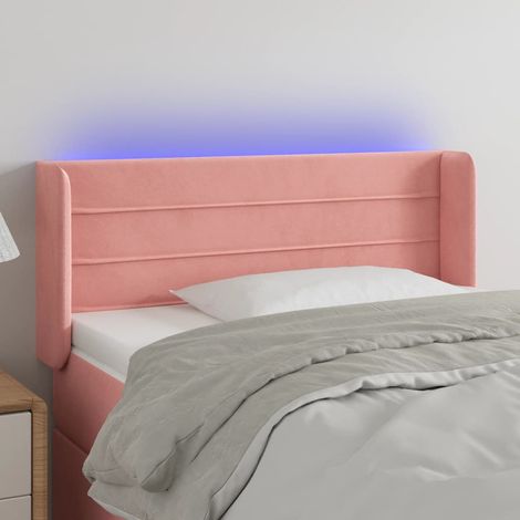 Testiera a LED Rosa 93x16x78/88 cm in Velluto vidaXL (1/5)
