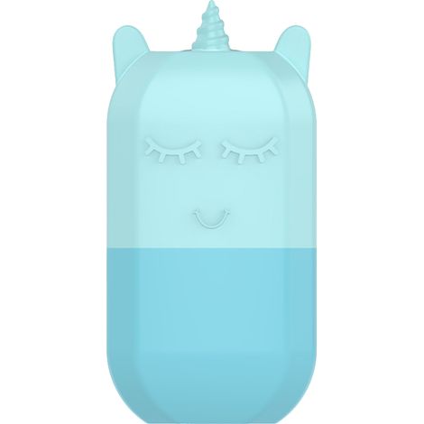 Rouleau de massage facial en silicone New Unicorn Face Ice Roller, bleu (1/5)