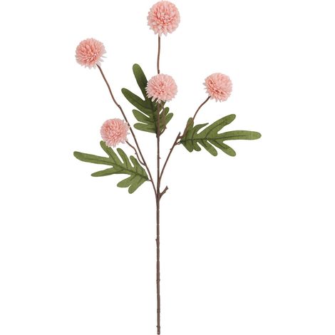Fleur Artificielle - Boule D’oignon 5 Têtes - Chrysanthème Artificiel - Décoration Intérieure Table Salle De Mariage - Lot De 4 (1/5)
