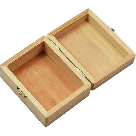 Kleine Geschenkbox aus Holz mit Klappdeckel und Schloss, ideal zur Aufbewahrung von Zahnstochern, Wattestäbchen, Schmuck, Erinnerungsstücken und mehr.
