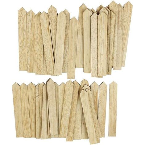 50 Pcs Étiquettes Plantes en buis pour Plantes, Marqueurs Semis de Plantes de Jardin,buis plante decoration pour potager,petit accessoire pancarte pour Cour, L'extérieur &Serre (Bouclier) (1/4)