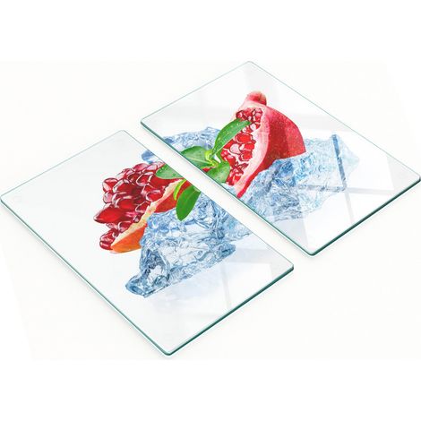 Tablas de cortar de cristal para cocina con dise帽o gr谩fico - Granada con hielo 2x30x52 cm