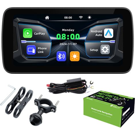 Caméra embarquée pour moto 6,25" avec CarPlay sans fil - Écran tactile IPS (1/5)
