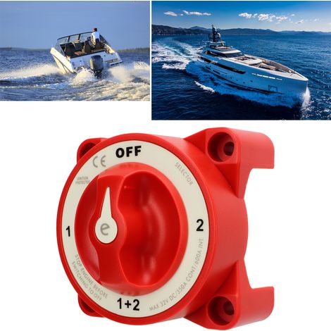 350A Batterietrennschalter für Yacht, Wohnmobil und Auto 9002E OFF-1-2-1+2 Vier-Positionen-Batterieschalter (YC102060-RD9002E) (1/5)