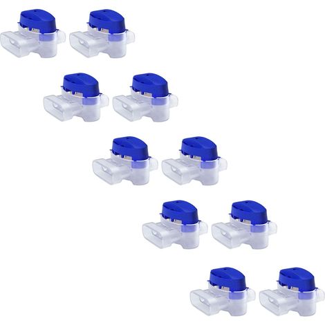 10 Pcs Set de Connecteurs de Câbles pour Robot Tondeuse - 10 Raccords Remplis de Gel pour Étendre ou Réparer Fil Electrique Bas Voltage Tondeuse Automatique - Étanches, Sûrs, Dénudage Inutile (1/5)